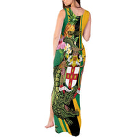 Personalized Jamaica Crocodile Tank Maxi Dress Pineapple Tropical Style - Wonder Print Shop