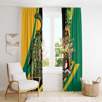 Jamaica Crocodile Window Curtain Pineapple Tropical Style - Wonder Print Shop