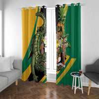 Jamaica Crocodile Window Curtain Pineapple Tropical Style - Wonder Print Shop