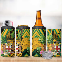 Personalized Jamaica Red-billed Streamertail 4 in 1 Can Cooler Tumbler Pineapple Tropical Style - Wonder Print Shop