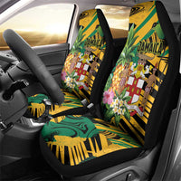 Jamaica Red-billed Streamertail Car Seat Cover Pineapple Tropical Style - Wonder Print Shop
