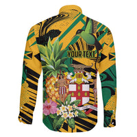 Personalized Jamaica Red-billed Streamertail Family Matching Long Sleeve Bodycon Dress and Hawaiian Shirt Pineapple Tropical Style - Wonder Print Shop