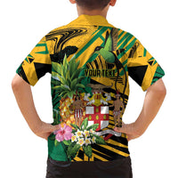 Personalized Jamaica Red-billed Streamertail Family Matching Puletasi and Hawaiian Shirt Pineapple Tropical Style - Wonder Print Shop