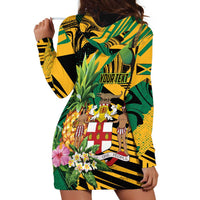 Personalized Jamaica Red-billed Streamertail Hoodie Dress Pineapple Tropical Style - Wonder Print Shop