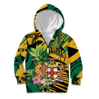 Personalized Jamaica Red-billed Streamertail Kid Hoodie Pineapple Tropical Style - Wonder Print Shop