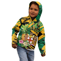 Personalized Jamaica Red-billed Streamertail Kid Hoodie Pineapple Tropical Style - Wonder Print Shop