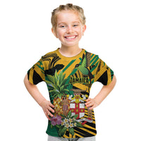 Personalized Jamaica Red-billed Streamertail Kid T Shirt Pineapple Tropical Style - Wonder Print Shop