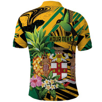 Personalized Jamaica Red-billed Streamertail Polo Shirt Pineapple Tropical Style - Wonder Print Shop