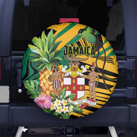 Jamaica Red-billed Streamertail Spare Tire Cover Pineapple Tropical Style - Wonder Print Shop