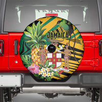 Jamaica Red-billed Streamertail Spare Tire Cover Pineapple Tropical Style - Wonder Print Shop