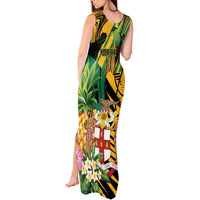Personalized Jamaica Red-billed Streamertail Tank Maxi Dress Pineapple Tropical Style - Wonder Print Shop