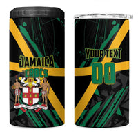 Custom Rugby Jamaica Crocs 4 in 1 Can Cooler Tumbler Cool Runnings on Grass - Wonder Print Shop