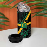 Custom Rugby Jamaica Crocs 4 in 1 Can Cooler Tumbler Cool Runnings on Grass - Wonder Print Shop