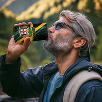 Custom Rugby Jamaica Crocs 4 in 1 Can Cooler Tumbler Cool Runnings on Grass - Wonder Print Shop