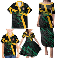 Custom Rugby Jamaica Crocs Family Matching Puletasi and Hawaiian Shirt Cool Runnings on Grass - Wonder Print Shop
