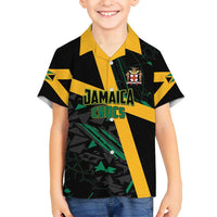 Custom Rugby Jamaica Crocs Kid Hawaiian Shirt Cool Runnings on Grass - Wonder Print Shop