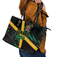 Rugby Jamaica Crocs Leather Tote Bag Cool Runnings on Grass - Wonder Print Shop