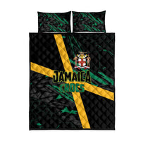 Rugby Jamaica Crocs Quilt Bed Set Cool Runnings on Grass - Wonder Print Shop