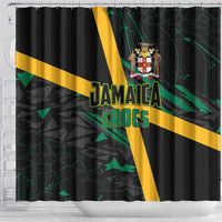 Rugby Jamaica Crocs Shower Curtain Cool Runnings on Grass - Wonder Print Shop