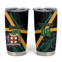 Custom Rugby Jamaica Crocs Tumbler Cup Cool Runnings on Grass - Wonder Print Shop
