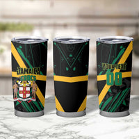 Custom Rugby Jamaica Crocs Tumbler Cup Cool Runnings on Grass - Wonder Print Shop