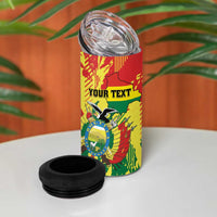 Personalized Bolivia 1825 4 in 1 Can Cooler Tumbler Coat Of Arms Flag Colors - Wonder Print Shop