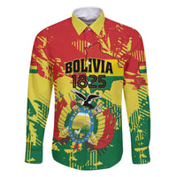 Personalized Bolivia 1825 Family Matching Long Sleeve Bodycon Dress and Hawaiian Shirt Coat Of Arms Flag Colors - Wonder Print Shop