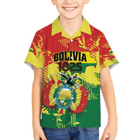 Personalized Bolivia 1825 Family Matching Tank Maxi Dress and Hawaiian Shirt Coat Of Arms Flag Colors - Wonder Print Shop