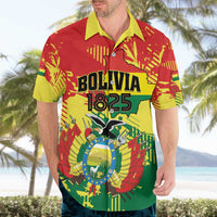 Personalized Bolivia 1825 Hawaiian Shirt Coat Of Arms Flag Colors - Wonder Print Shop