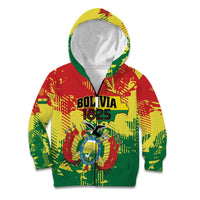 Personalized Bolivia 1825 Kid Hoodie Coat Of Arms Flag Colors - Wonder Print Shop