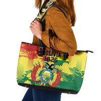 Bolivia 1825 Leather Tote Bag Coat Of Arms Flag Colors - Wonder Print Shop