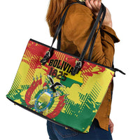 Bolivia 1825 Leather Tote Bag Coat Of Arms Flag Colors - Wonder Print Shop