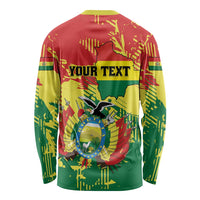 Personalized Bolivia 1825 Long Sleeve Shirt Coat Of Arms Flag Colors - Wonder Print Shop