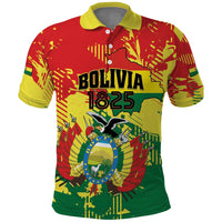 Personalized Bolivia 1825 Polo Shirt Coat Of Arms Flag Colors - Wonder Print Shop