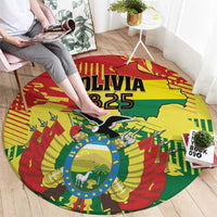 Bolivia 1825 Round Carpet Coat Of Arms Flag Colors - Wonder Print Shop