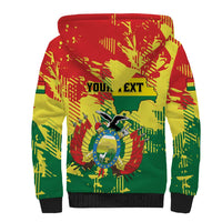 Personalized Bolivia 1825 Sherpa Hoodie Coat Of Arms Flag Colors - Wonder Print Shop