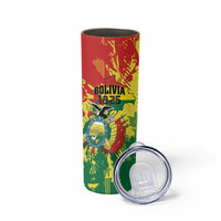 Personalized Bolivia 1825 Skinny Tumbler Coat Of Arms Flag Colors - Wonder Print Shop