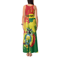 Personalized Bolivia 1825 Tank Maxi Dress Coat Of Arms Flag Colors - Wonder Print Shop