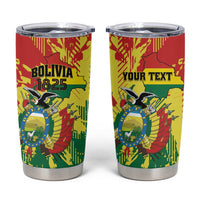 Personalized Bolivia 1825 Tumbler Cup Coat Of Arms Flag Colors - Wonder Print Shop