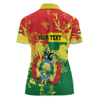 Personalized Bolivia 1825 Women Polo Shirt Coat Of Arms Flag Colors - Wonder Print Shop