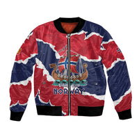Custom Norway 2026 Soccer Bomber Jacket Vikings Keep Rowing