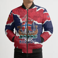 Custom Norway 2026 Soccer Bomber Puffer Jacket Vikings Keep Rowing