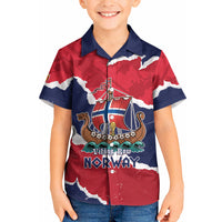 Custom Norway 2026 Soccer Kid Hawaiian Shirt Vikings Keep Rowing