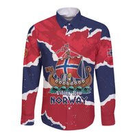 Custom Norway 2026 Soccer Long Sleeve Button Shirt Vikings Keep Rowing