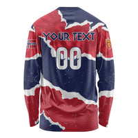 Custom Norway 2026 Soccer Long Sleeve Shirt Vikings Keep Rowing