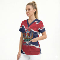 Custom Norway 2026 Soccer Scrub Top Vikings Keep Rowing