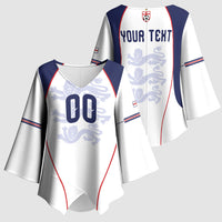 Custom England 2026 World Football Kimono Sleeve Blouse Come On Three Lions