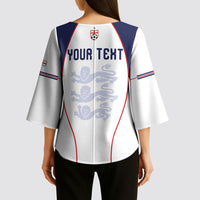 Custom England 2026 World Football Kimono Sleeve Blouse Come On Three Lions