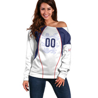 Custom England 2026 World Football Off Shoulder Sweater Come On Three Lions