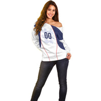 Custom England 2026 World Football Off Shoulder Sweater Come On Three Lions